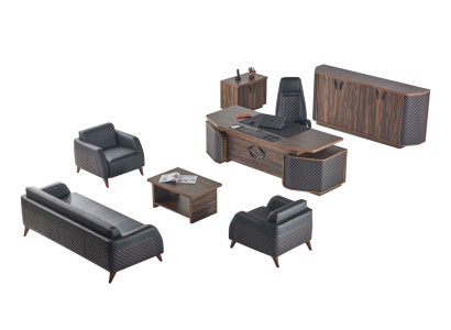 Schreibtisch Sofas Arbeitszimmer Komplett Set Büroeinrichtung Garnitur