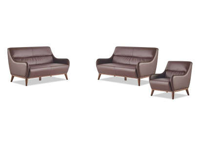 Sofagarnituren Braun Klassisch 2-Sitzer Sessel Lehnsessel Couch Sofas