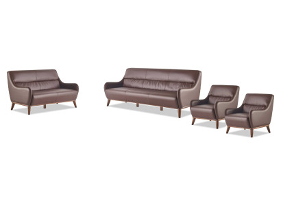 Sofagarnituren Klassisch 3-Sitzer 2-Sitzer Sessel Leder Couch Sofa-Set