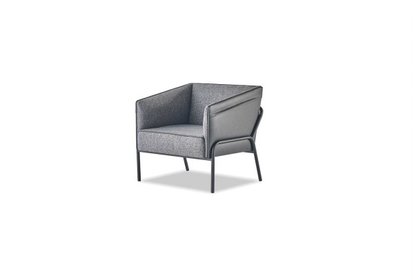 Sofagarnituren Leder Grau Modern 3-Sitzer 2x Sessel Textil Edelstahl Holz
