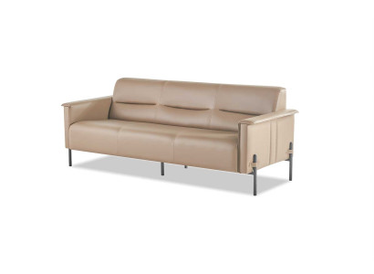 Lehnsessel Beige Sitzmöbel Set Sessel Vielseitig Modern Leder Edelstahl