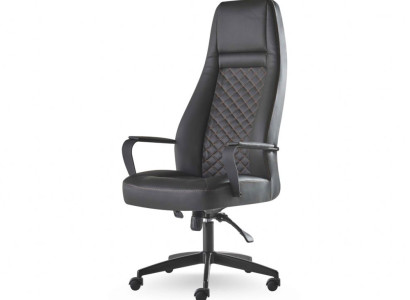 Chefsessel Schwarz Bürostuhl Modern Leder Mit Rollen Arbeitszimmer Büro