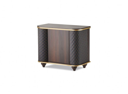 Kommode Rechteckig Sideboard Braun Schwarz Türen Modern Aktenschrank