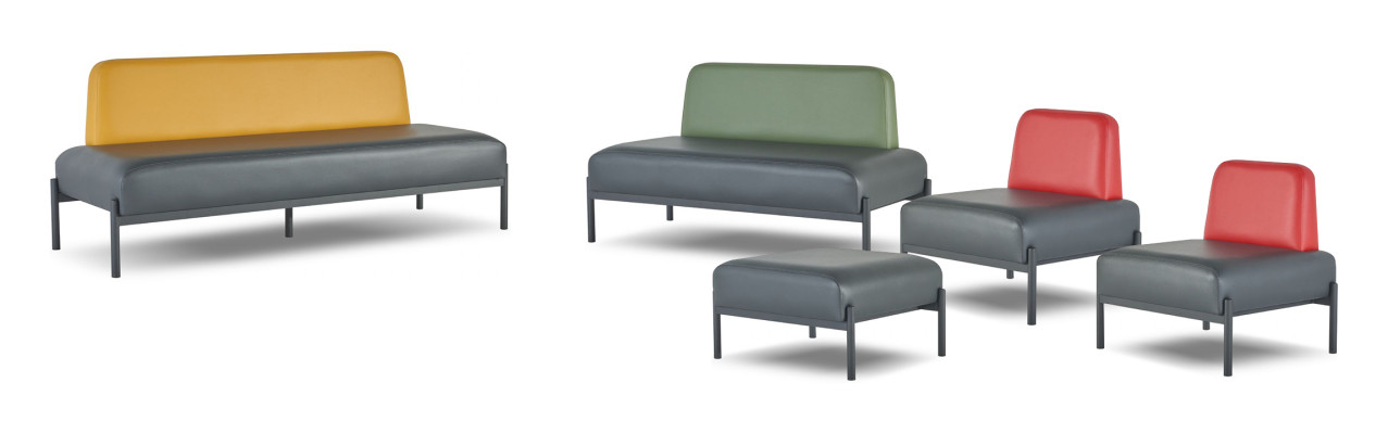 Sitzmöbel 3-Sitzer 2-Sitzer Sessel Hocker Schwarz Gelb Grün Rot Couch