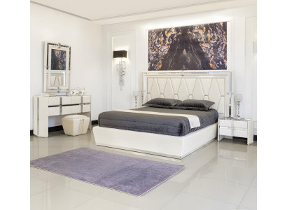 Schlafzimmer Set Bett + 2x Nachttische + Kommode 4tlg Moderne Möbel