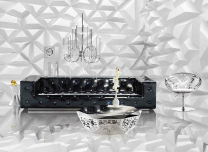 Designer XXL BIG Sofa mit Kristallsteinen Leder Elegante Polster Couch Garnitur