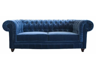 Chesterfield Textil Sofa Leder Stoff Couch 3 Sitzer Sofagarnitur Ledersofa NEU