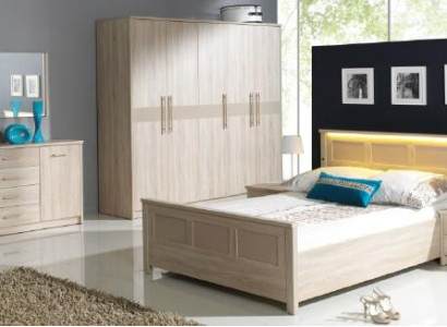 Schlafzimmer Möbel Einrichtung Bett Kleiderschrank Kommode Komplett Set Kommode
