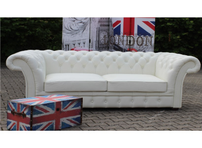 Chesterfield Sofa 3 Sitzer Polster Napalon Leder Couch Garnitur Neu