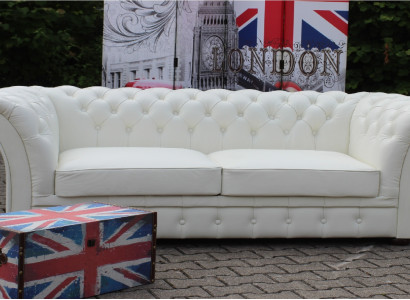 Chesterfield Sofa 3 Sitzer Polster Napalon Leder Couch Garnitur Neu