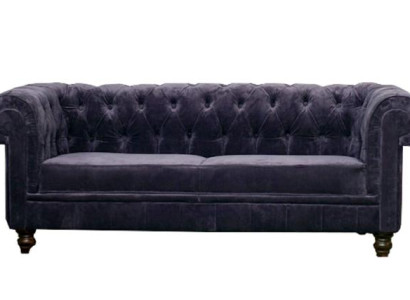 Edle Designer Chesterfield Sofa Polster Couch Sitz Textil Stoff Garnitur Samt