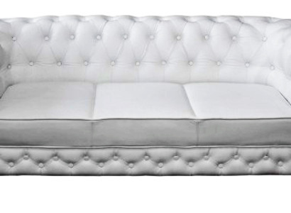 Chesterfield Couch Sofa Garnitur 3 Sitzer Polster Leder Sofas Couchen  WHITTBY