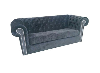 Chesterfield Samt Textil Stoff Sofa Couch Polster 3 Sitz Klassische Couchen Neu