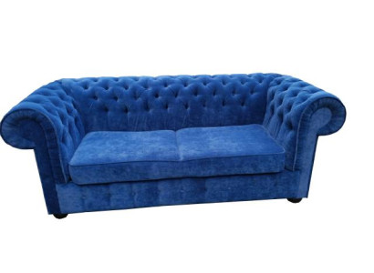 Chesterfield Samt Textil Stoff Sofa Couch Polster 3 Sitz Klassische Couchen Neu!