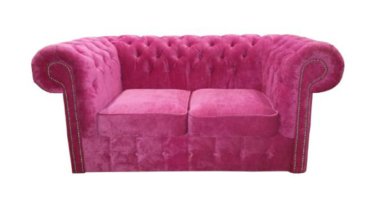 Chesterfield Textil Samt Stoff Sofa Couch Polster 2 Sitz Klassische Couchen Neu!