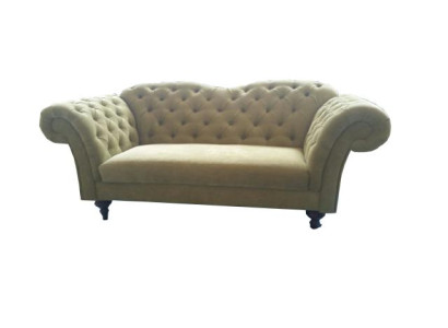 Chesterfield Samt Stoff Textil Sofa Couch Polster 3 Sitz Klassische Couchen Neu