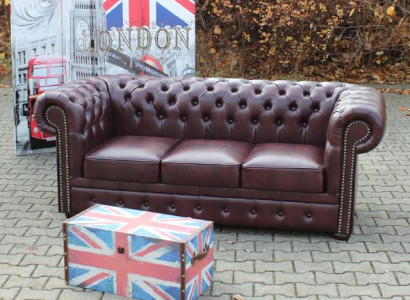 Chesterfield Sofa Couch Polster 3 Sitz Klassische Couchen Garnitur  Neu