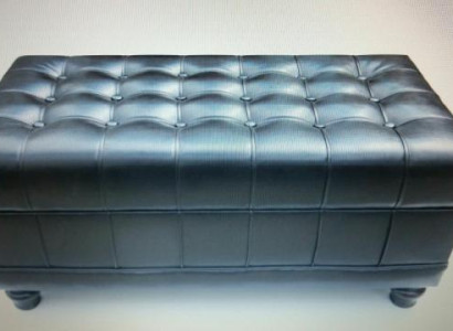 Chesterfield Fußhocker Hocker Ottoman Pufa Fußablage Polster Leder Textil