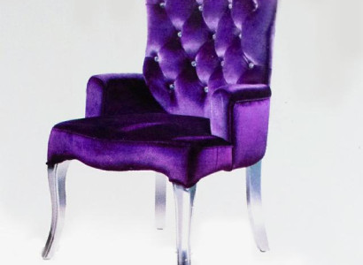 Designer Sessel Samt Sofa Lounge Club Sofa mit Kristallsteinen Stuhl Stühle Neu