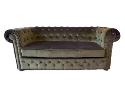 Chesterfield Samt Textil Sofa Couch Sofa Designer Garnitur Polster Sofas Neu