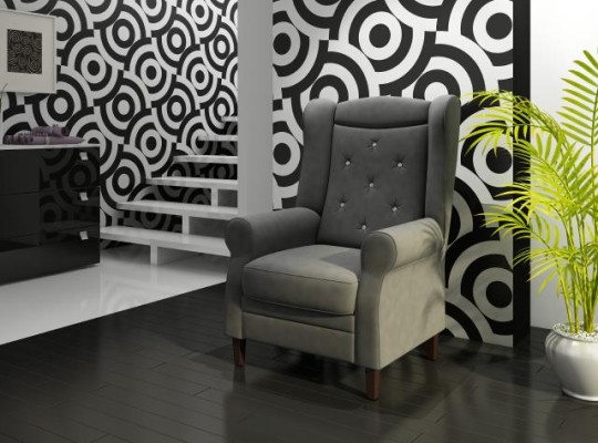 OHRENSESSEL CHESTERFIELD SESSEL FARBWAHL DESIGN SAMT - KRISTALLE COUCH SOFA NEU