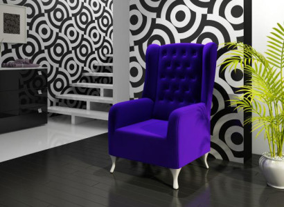 OHRENSESSEL CHESTERFIELD FREIE FARBWAHL DESIGN SAMT - KRISTALLE COUCH SOFA NEU