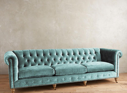 Chesterfield 3 Sitzer Sofa Couch Textil Leder Samt Garnitur Polster Sitz Neu