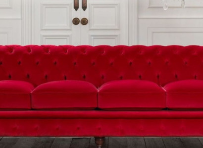 Chesterfield Big Sofa Couch Textil Samt Polster Sofas 4 Sitzer XXL Couchen Neu