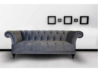 Chesterfield Sofa Polster Designer Couchen Sofas Garnitur Textil Stoff Textil 1