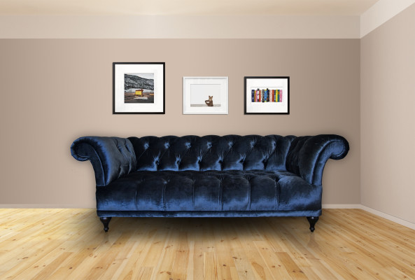 Chesterfield Sofa Polster Designer Couchen Sofas Garnitur Textil Stoff Textil 10