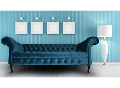 Chesterfield Sofa Polster Designer Couchen Sofas Garnitur Textil Stoff Textil 15