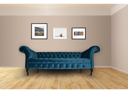 Chesterfield Sofa Polster Designer Couchen Sofas Garnitur Textil Stoff Textil 18