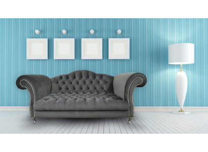 Chesterfield Sofa Polster Designer Couchen Sofas Garnitur Textil Stoff Textil 24