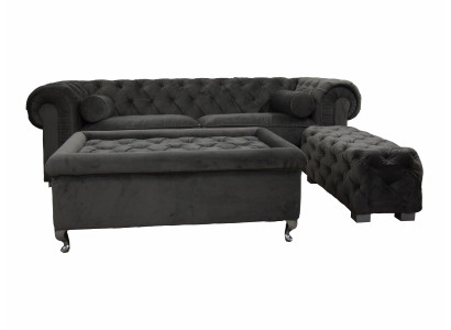 Chesterfield Sofa 3 SITZER Polster Designer Couchen Sofas Garnitur SL Sofa 19