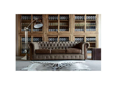 Sofagarnitur Polster Couch Sofa Klassik Chesterfield 3 Sitzer Set Neu NAPOLI IV