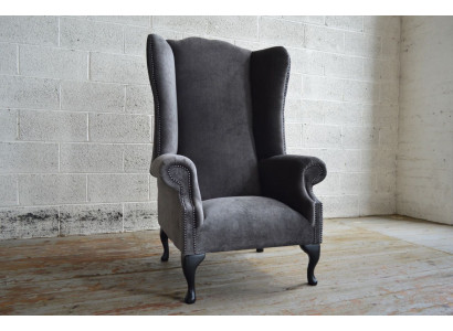 Ohrensessel Sessel Fernseh Design Polster Sofa Couch Chesterfield Textil Neu 350