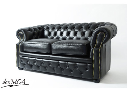 Sofa Couch Chesterfield  Polster Sofas 2 Sitzer Leder Textil Lounge Club  #289