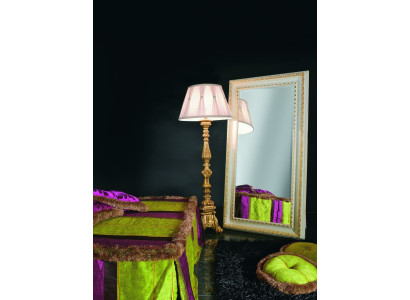 Klassischer Wandspiegel Holzrahmen Spiegel Möbel Barock Rokoko Glas Rahmen Wand Neu