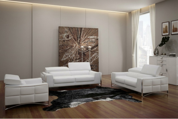 Sofa Couch Polster XXL Big 3 Sitzer (ohne 2+1) Sofas Leder Sitz Design