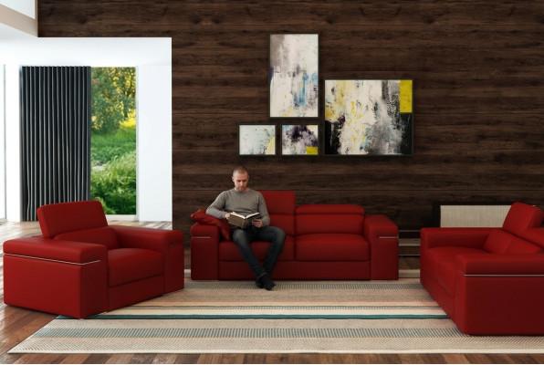 Sofa Polster Couch Sitz 3 Sitzer XXL Big Sofas Couchen Leder 3 Sitzplatz Neu