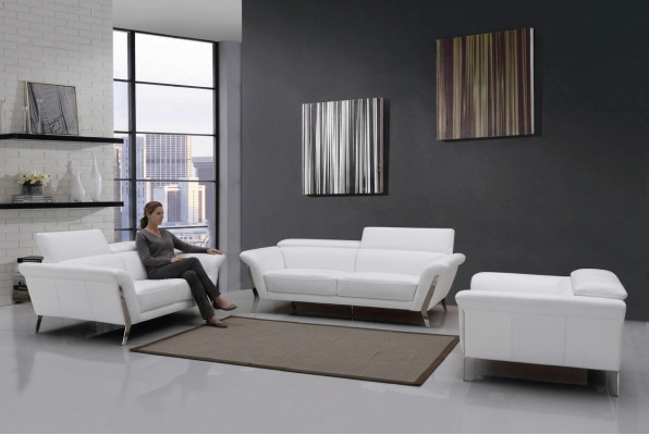 Sofagarnitur Leder Sofa Set 3+2 (ohne Sessel) Couch Sitz Polster Garnitur 1547