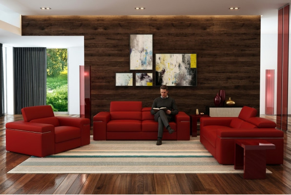 Moderne Sofagarnitur Multifunktions Couch Leder Polster Sitz Couch Garnitur