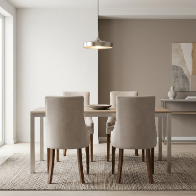 4x Designer Polster Stuhl Set Garnitur Stühle Komplett Lehn Sitz Lounge