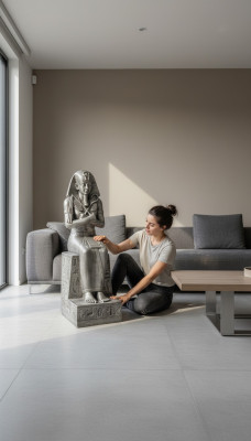 Ägyptische Pharao Statue Skulptur Figuren Skulpturen Dekoration Deko Figur 117cm
