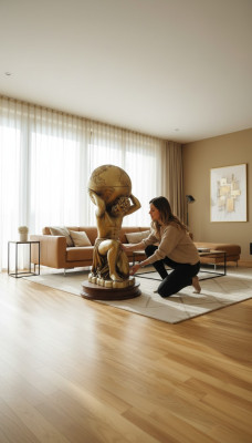 Antik Stil Klassischer Globus Atlas Minibar Bar Wein Regal Statue Skulptur Deko