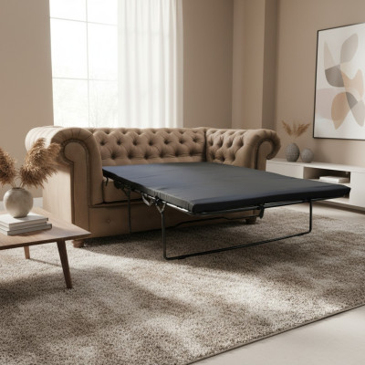 Chesterfield Cambridge 2 Sitzer Sofa Büro Couch mit Bettfunktion Sofas Couchen