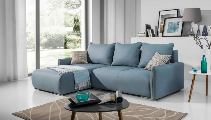 Ecksofa Schlafsofa Sofa Couch Polster Eckgarnitur Bettfunktion Sitz Couchen Neu