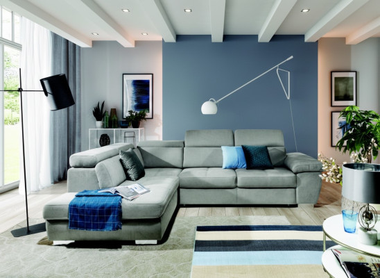 Ecksofa Wohnlandschaft Sofa Couche Polster Eck Sofas Garnitur Textil Designer