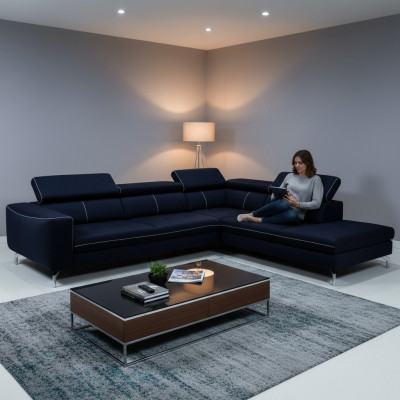 XXL Polster Sofa Eck Sitz Polster Schlaf Wohnlandschaft Garnitur Couchen
