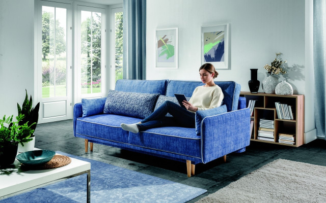 Mega komfortables modernes 3-Sitzer-Schlafsofa im klassischen Stil aus Europa